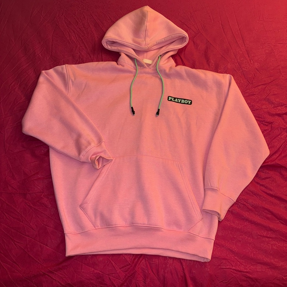 Oversized Playboy x Misguided Hoodie Sweatshirt